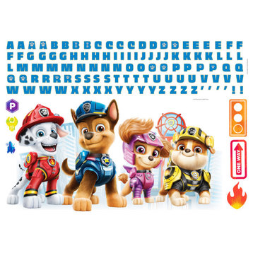 Paw Patrol Peel and Stick Giant Wall Decals With Alphabet