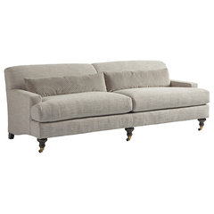 Alana Lawson Two-Cushion Tight Back Sofa, Mink Beige - Jennifer Taylor Home