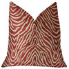 Oasis Waves Red Luxury Throw Pillow, 20"x20"