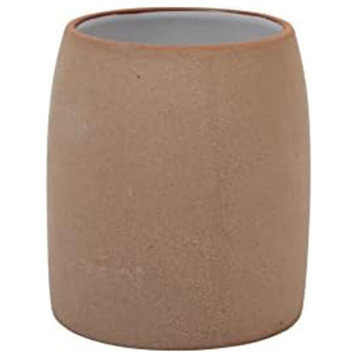 Ceramic Flower & Plant Vase, 3.94"L x 4.37"H x 3.94"W, Brown