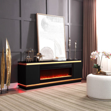 Tristan 70.5"W TV Stand with Fireplace and Speaker