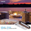 LEONLITE 7 Inch LED RGB Hardscape Lighting, 270° Swivel Retaining Wall Lights, 4pack