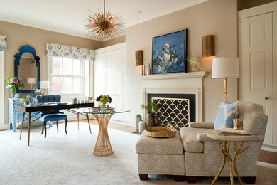 Inspiration for an eclectic home office remodel in Philadelphia