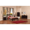 Leo & Lacey Farmhouse Solid Wood Full Platform Bed with USB Charger in Espresso