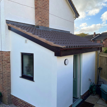 Utility extension with dog shower