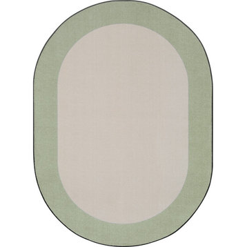 Easy Going 7'8" X 10'9" Oval Area Rug, Color Sage