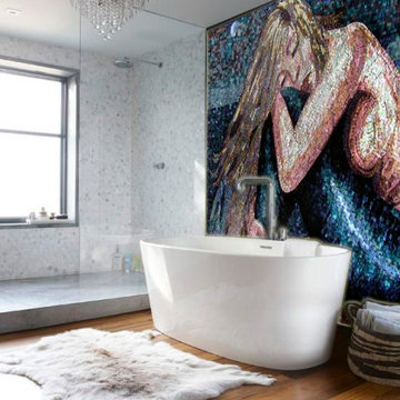 Mosaic Mermaid Charm Art I Mozaico