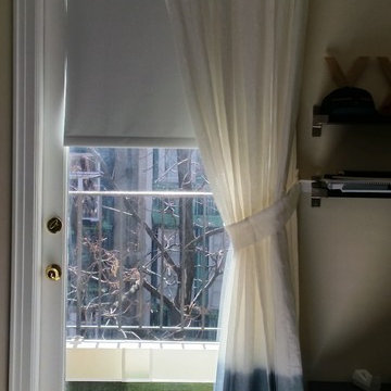 Roller Shades & Beautiful Ombre Sheer Curtains