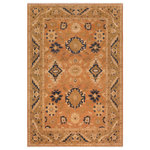 Bareens Designer Rugs - Shabby Chic Ziegler Samira Rust/Lt. Green Wool Rug - 8'3'' x 10'4'' - A Persian influenced Turkish hand knotted rug made by skilled artisans capable of creating the most exceptional vegetable dyes and hand-spun New Zealand wool. This gorgeous one of a kind Peshawar Kafkaz handmade rugs is also known as a Chobi Ziegler Rug. This gorgeous rug is extremely versatile and is famous for its pleasing color palette and informal design that works in a myriad of interiors. It has been expertly hand-tied, finished, sun-dried, and can contain up to 1.5 million knots. It takes 4 skilled artisans to hand knot this rug nine to twelve months to complete this piece of art. The invigorating colors and patterns in this rug will give your home an elegant and fresh appearance. While drawing upon the coloring and patterns of antique rugs, contemporary Peshawar pieces incorporate modern design motifs and feature vibrant color tones. Give your room a luxurious look and feel with this beautiful rug with gorgeous color pallet. The intricate design allows this oriental rug to create a royal ambience in any d�cor. Hand knotted construction and natural fibers gives this rug soft feel under your feet.