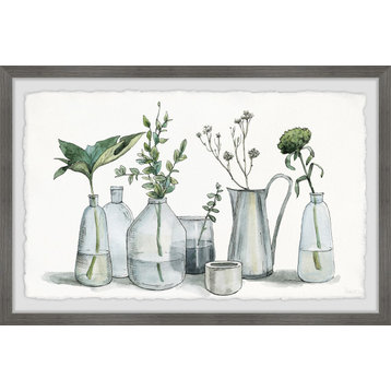"Tropical Plants, Glass" Framed Painting Print