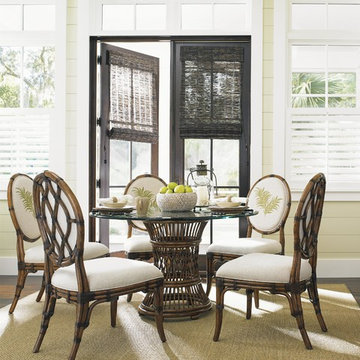 Tommy Bahama Home Bali Hai Tropical 7 Piece, Single Pedestal Dining Set