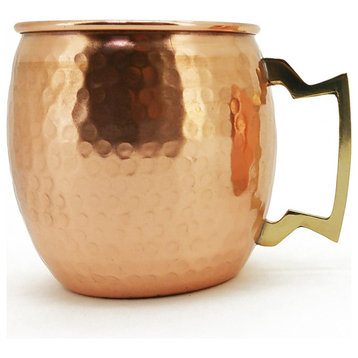 Set of 12 Modern Home Authentic 100% Solid Copper Hammered Moscow Mule Mug - Ha