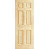 Colonial Six Panel Passage Door, Unfinished, 36"x96"x1.375"
