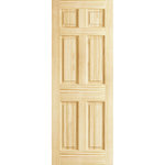 Frameport - Colonial Six Panel Passage Door, Unfinished, 32"x96"x1.375" - - Full sized with squared edges (no prefit or bevels) allow for exactly matching your existing door frame and hardware, or for use in applications like sliding barn doors