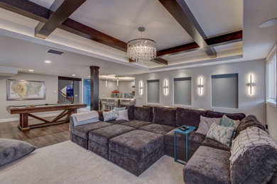Basement - modern basement idea in Minneapolis
