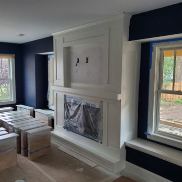 St Louis Park custom mantle and fireplace surround