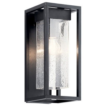 Mercer 16" Outdoor Light in Black with Silver Highlights