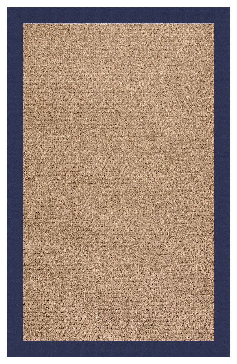 Zoe-Raffia Machine Tufted Rectangle Rug, Navy, 10'x14' - Contemporary ...