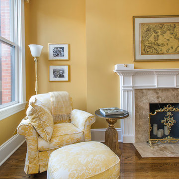 Warm and cheerful toile Master Bedroom