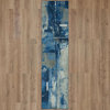 Mohawk Home Fusion Blue Abstract, 2' X 6'