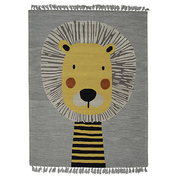 Gray Transitional Animal Children Tufted Area Rug
