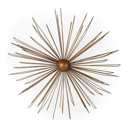 36 in. x 36 in. Modern Starburst Metal Wall Decor - Metal Wall Art