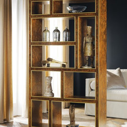 MH - Abstract Vertical Bookcase in Burl - Products