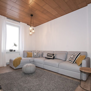 Wohn-und Esszimmer in rostigem Look