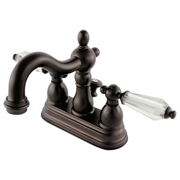 4" Centerset Bathroom Faucet WithRetail Pop-Up, Oil Rubbed Bronze