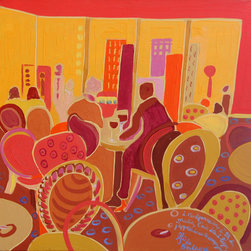 A Montparnasse, 20 x 20 x 3 in deep, SOLD - Paintings