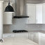 Glazed Porcelain Mosaic Tile Sheet Paris Rhombus Matte White, Set of 10 Sheets