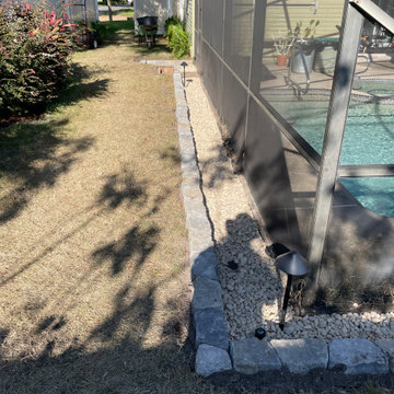 Drainage Solution for a Backyard Around Pool Enclosure - A Casselberry Fl Projec