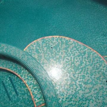 Aquamarine Glass Tiled Pool