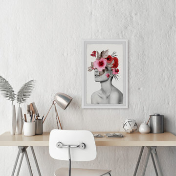 "Bloom Face" Framed Painting Print