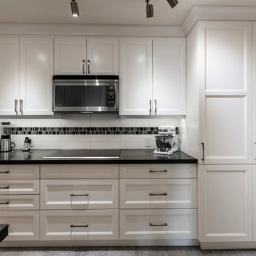 Condo White Galley Kitchen