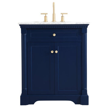 Cameron 30" Single Bathroom Vanity, Blue