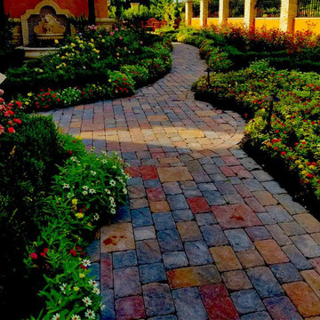 Multi-color Brick Path