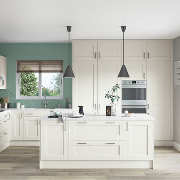 Contemporary Shaker-Style Kitchen Painted Porcelain
