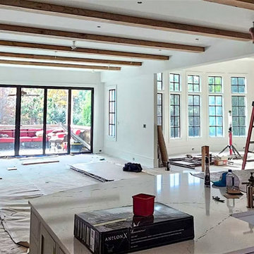 NanaWall Installation in Progress During Porch Renovation