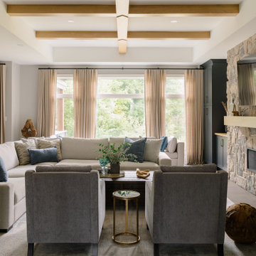 Cozy Family Room - Transitional Style