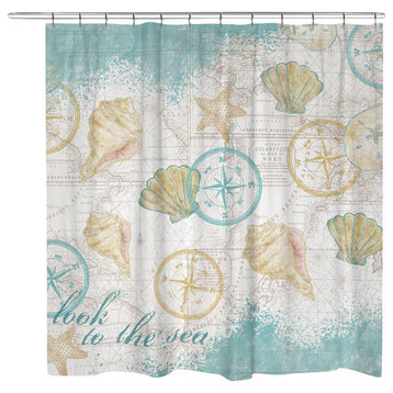 Look to the Sea Shower Curtain