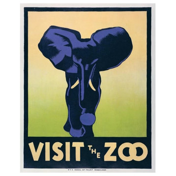 "Visit the zoo - Elephant" Digital Paper Print by Hugh Stephenson, 24"x30"