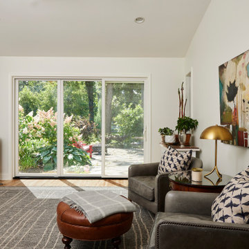 Single-Car Garage becomes Sunroom, Bathroom, Mudroom and Double Garage