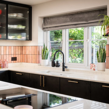 Pink and Black Kitchen St Albans