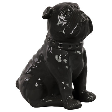 Ceramic Figurine, Gloss Black