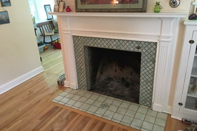 Tile fireplace