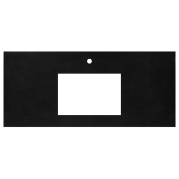 48" Native Stone Vanity Top in Charcoal- Rectangle with Single Hole Cutout