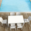 Compamia Orlando Outdoor Rectangle Dining Table, White