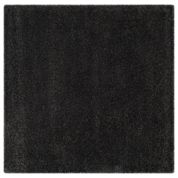 Safavieh Milan Shag Collection SG180 Rug, Dark Grey, 5'1" Square