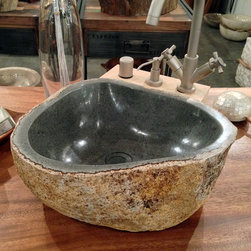 Andesite Stone Vessel Sink - Bathroom Sinks